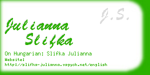 julianna slifka business card